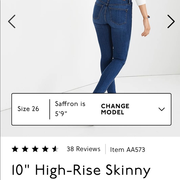 Madewell 10” high rise skinny jeans - Picture 2 of 5